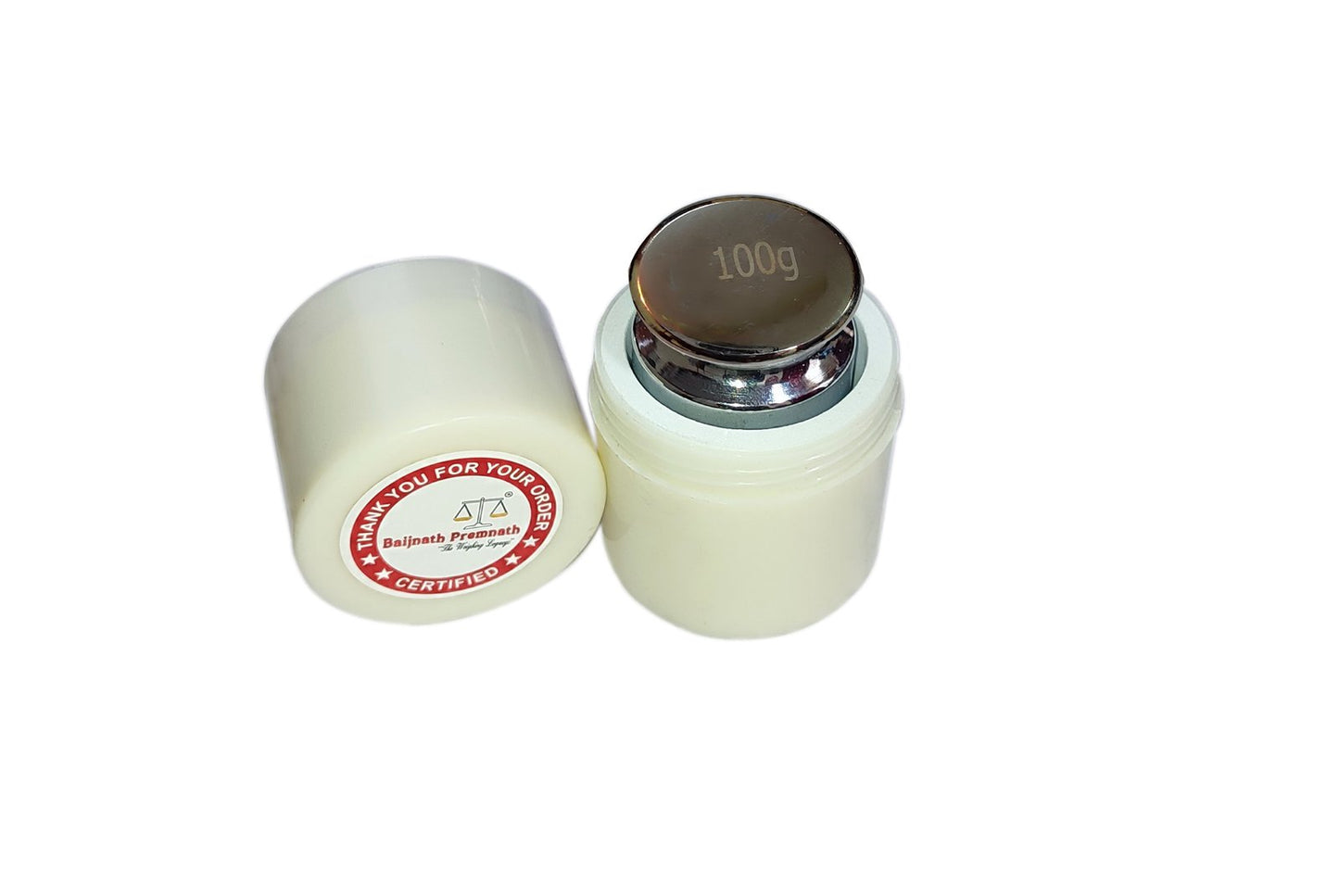 Baijnath Premnath 100g OIML M2 Class Stainless Steel Standard Test weight for Testing & Calibration with NABL Certificate, Precision 30mg with ABS container