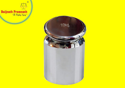Baijnath Premnath 10000g (10kg) OIML M2 Class Stainless Steel Test weight for Testing & Calibration with NABL Certificate, Precision 1600mg with Industrial Alloy Safety Case for handling