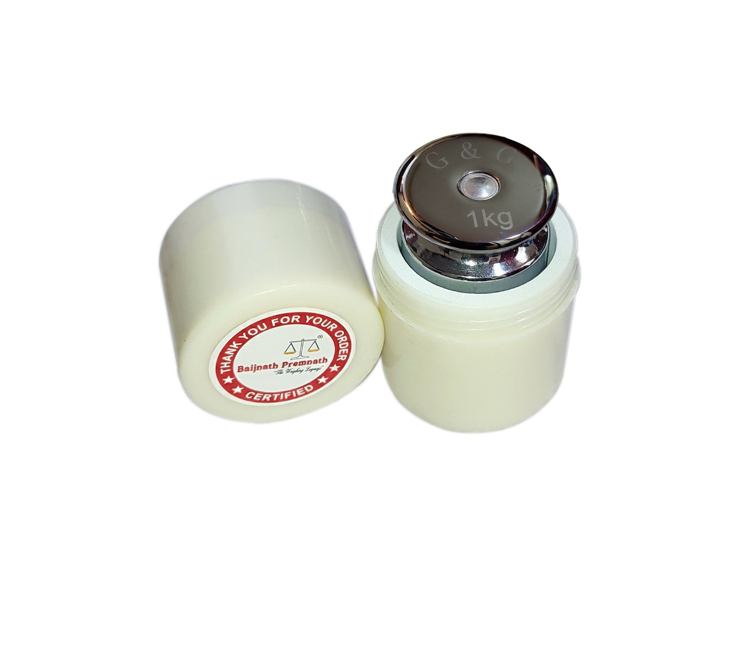 Baijnath Premnath 1000g (1kg) OIML M2 Class Stainless Steel Standard Test weight for Testing & Calibration with NABL Certificate, Precision 160mg with ABS container