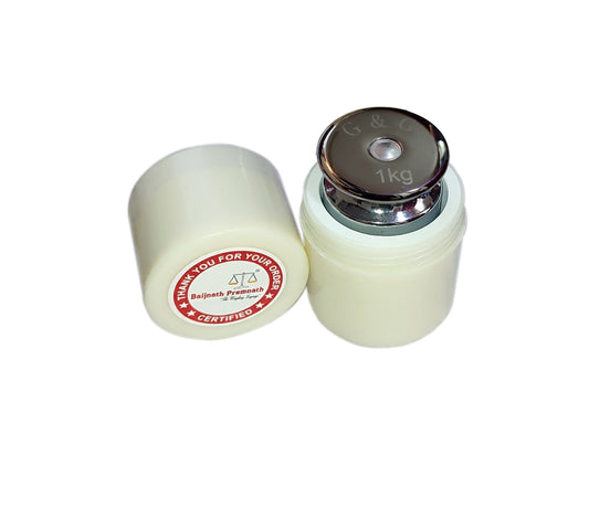 Baijnath Premnath 1000g (1kg) OIML M2 Class Stainless Steel Standard Test weight for Testing & Calibration with NABL Certificate, Precision 160mg with ABS container