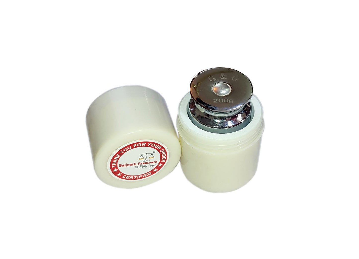 Baijnath Premnath 200g OIML M2 Class Stainless Steel Standard Test weight for Testing & Calibration with NABL Certificate, Precision 30mg with ABS container