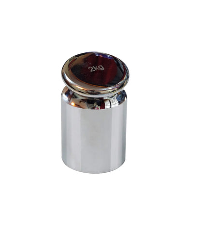 Baijnath Premnath 2000g (2kg) OIML M2 Class Stainless Steel Standard Test weight for Testing & Calibration with NABL Certificate, Precision 300mg with ABS container