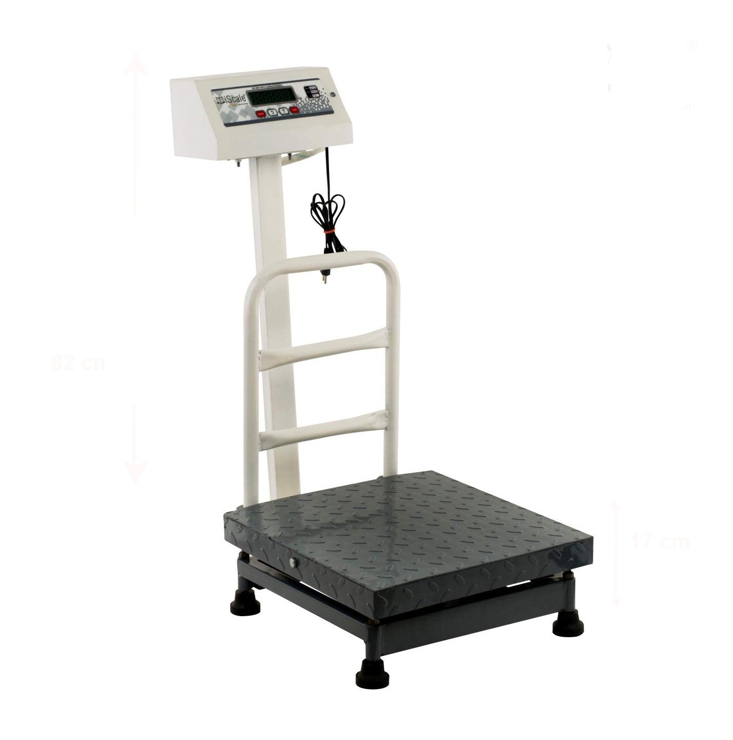 iScale ISP-50M, 50kg x5g platform scale, 350x350mm MS Pan, Front & Back Green Display, Chargeable