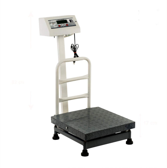 iScale ISP-50M, 50kg x5g platform scale, 350x350mm MS Pan, Front & Back Green Display, Chargeable