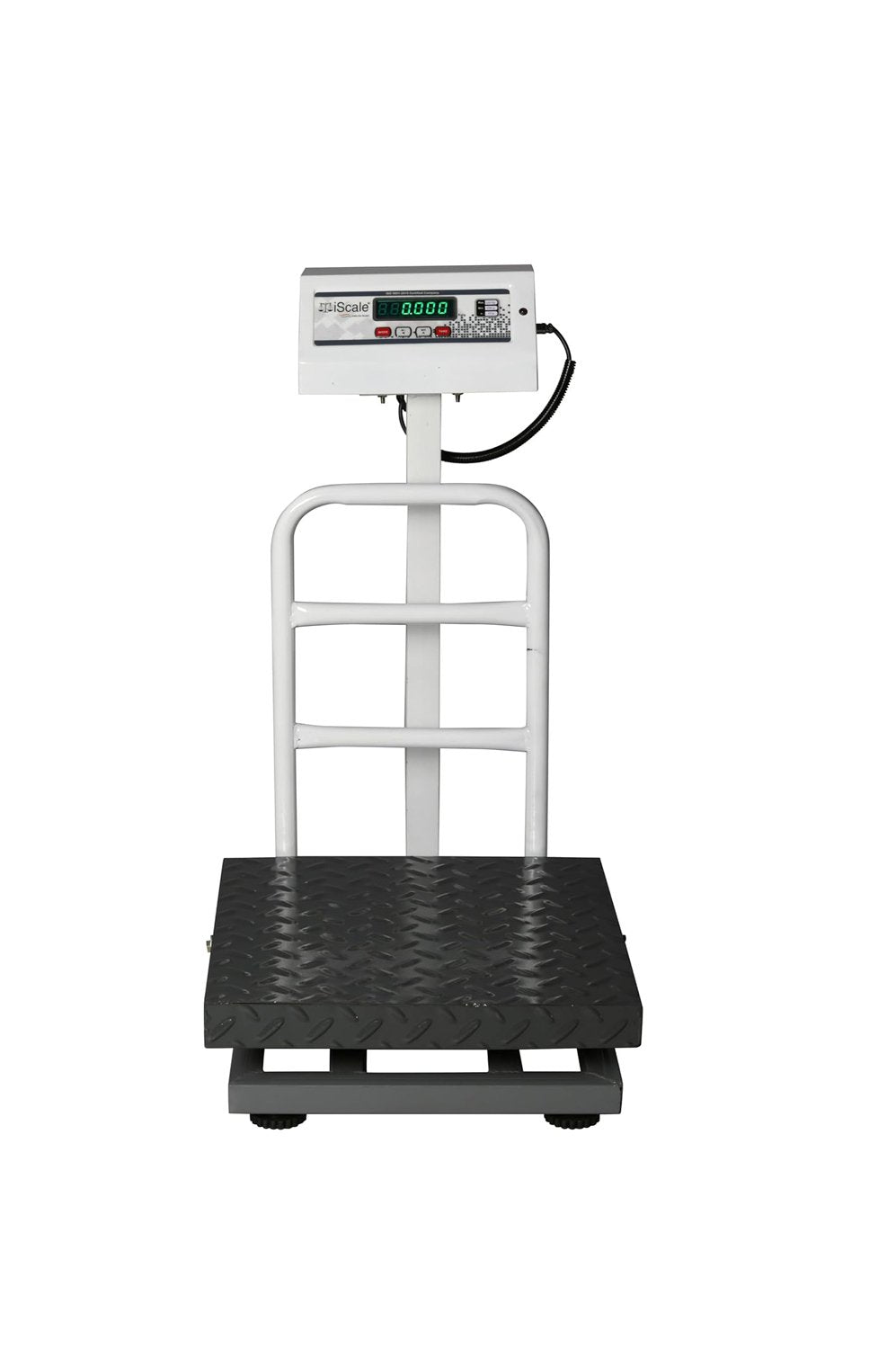 iScale ISP-100M, 100kg x 10g platform scale, 400x400mm MS Pan, Front & Back Green Display, Chargeable