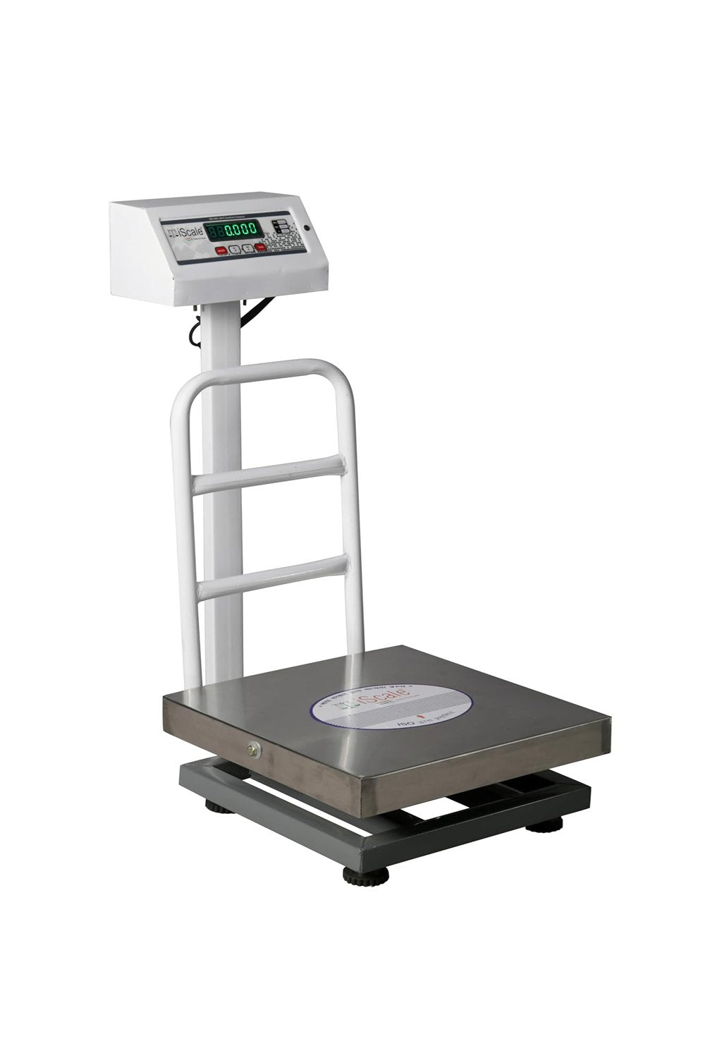 iScale ISP-100S, 100kg x 10g platform scale, 16x16 inch SS Pan, Front & Back Green Display, Chargeable