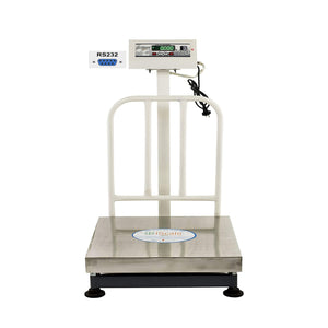 iScale ISP-150S Capacity 150kg x 20g Accuracy,Electronic Weighing Scale with Front Back Double Display, SS Pan,18x18" with RS232 Serial port for computer connectivity & continues data transmission