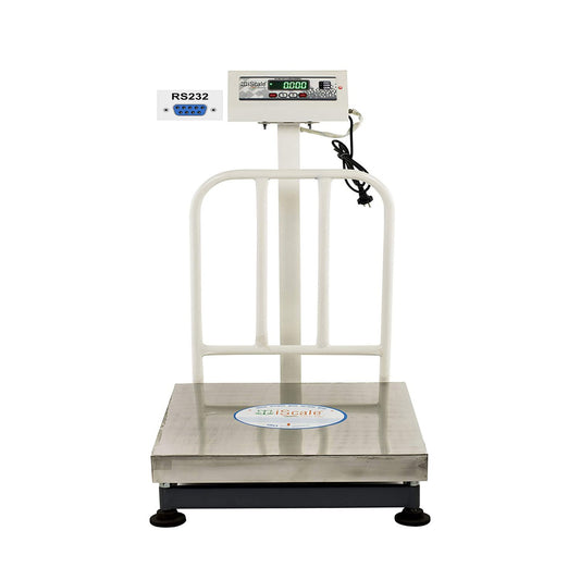 iScale ISP-150S Capacity 150kg x 20g Accuracy,Electronic Weighing Scale with Front Back Double Display, SS Pan,18x18" with RS232 Serial port for computer connectivity & continues data transmission