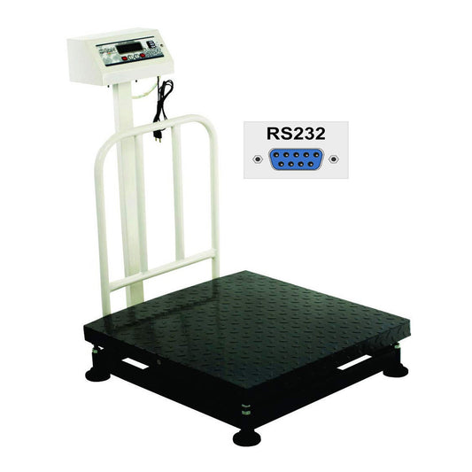 iScale ISP-150M Capacity 150kg x 20g Accuracy,Electronic Weighing Scale with Front Back Double Display, MS Pan,18x18" with RS232 Serial port for computer connectivity & continues data transmission