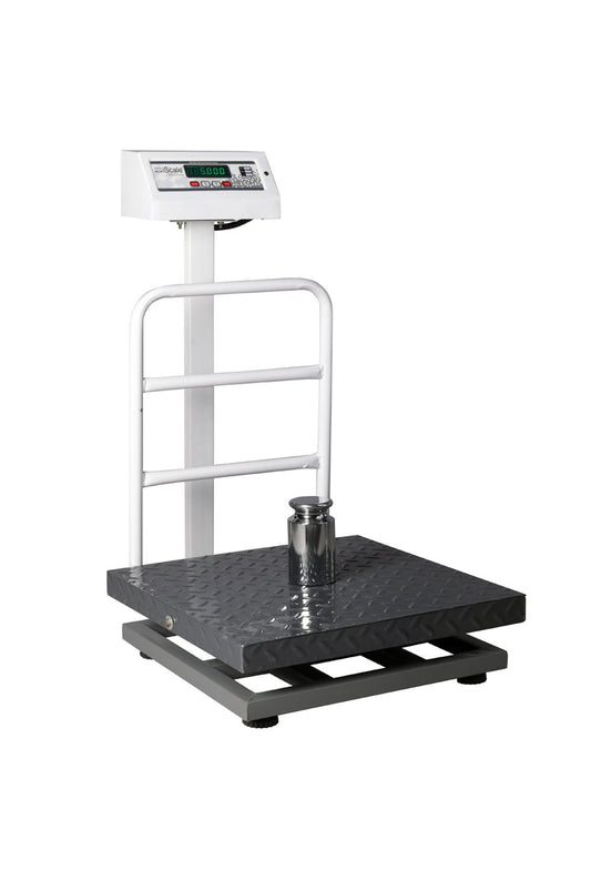iScale ISP-150M, 150kg x 20g platform scale, 450x450mm MS Pan, Front & Back Green Display, Chargeable