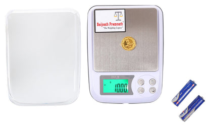 Baijnath Premnath DM-3 1000g (1kg) x 0.01g (10mg) Digital Jewellery Weighing Scale - Precision Scale for Gold, Silver, and Laboratory Use - Domestic & Research(Not A Legal Scale for Commercial use)