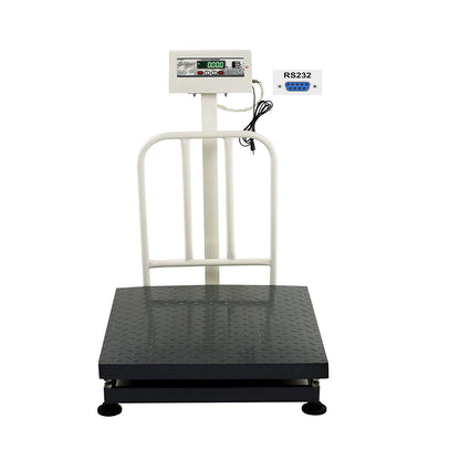 iScale ISP-200M Capacity 200kg x 20g Accuracy,Electronic Weighing Scale with Front Back Double Display, MS Pan,20x20" with RS232 Serial port for computer connectivity & continues data transmission