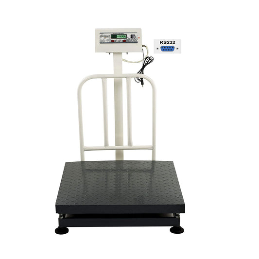 iScale ISP-200M Capacity 200kg x 20g Accuracy,Electronic Weighing Scale with Front Back Double Display, MS Pan,20x20" with RS232 Serial port for computer connectivity & continues data transmission