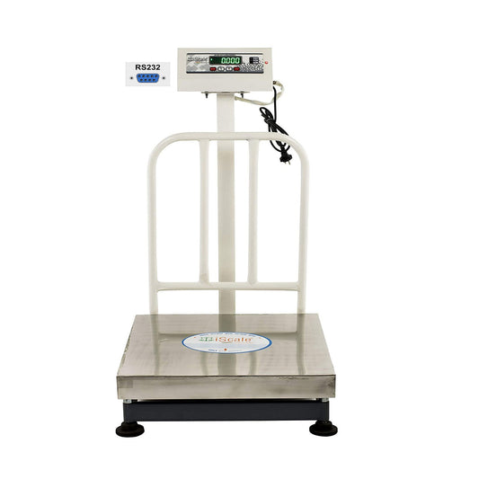 iScale ISP-200s Capacity 200kg x 20g Accuracy,Electronic Weighing Scale with Front Back Double Display, SS Pan,20x20" with RS232 Serial port for computer connectivity & continues data transmission