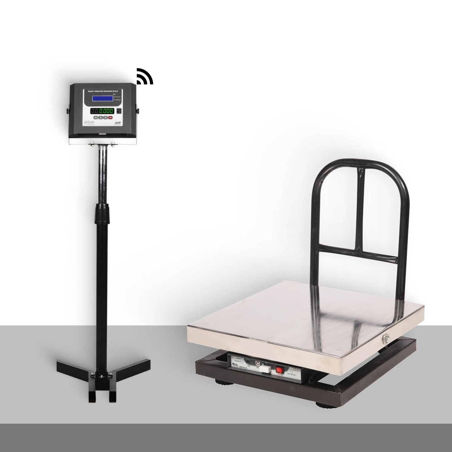 iScale W-200s Wireless Weighing Scale 200kg, 20g Accuracy | 500x500mm SS Platform | PC & Android App | OIML & ISO Certified | Maintenance-Free Weight Machine for Shop, Industrial & Commercial Use