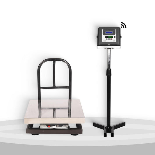 iScale W-100s Wireless Weighing Scale 100kg, 10g Accuracy | 400x400mm SS Platform | PC & Android App | OIML & ISO Certified | Maintenance-Free Weight Machine for Shop, Industrial & Commercial Use