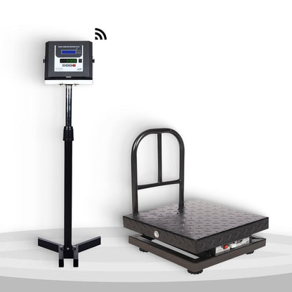 iScale W-150m Wireless Weighing Scale 150kg, 20g Accuracy | 450x450mm MS Platform | PC & Android App | OIML & ISO Certified | Maintenance-Free Weight Machine for Shop, Industrial & Commercial Use