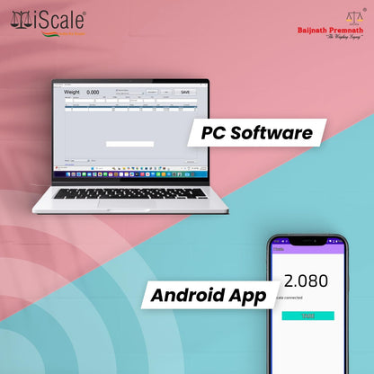 iScale W-100s Wireless Weighing Scale 100kg, 10g Accuracy | 400x400mm SS Platform | PC & Android App | OIML & ISO Certified | Maintenance-Free Weight Machine for Shop, Industrial & Commercial Use