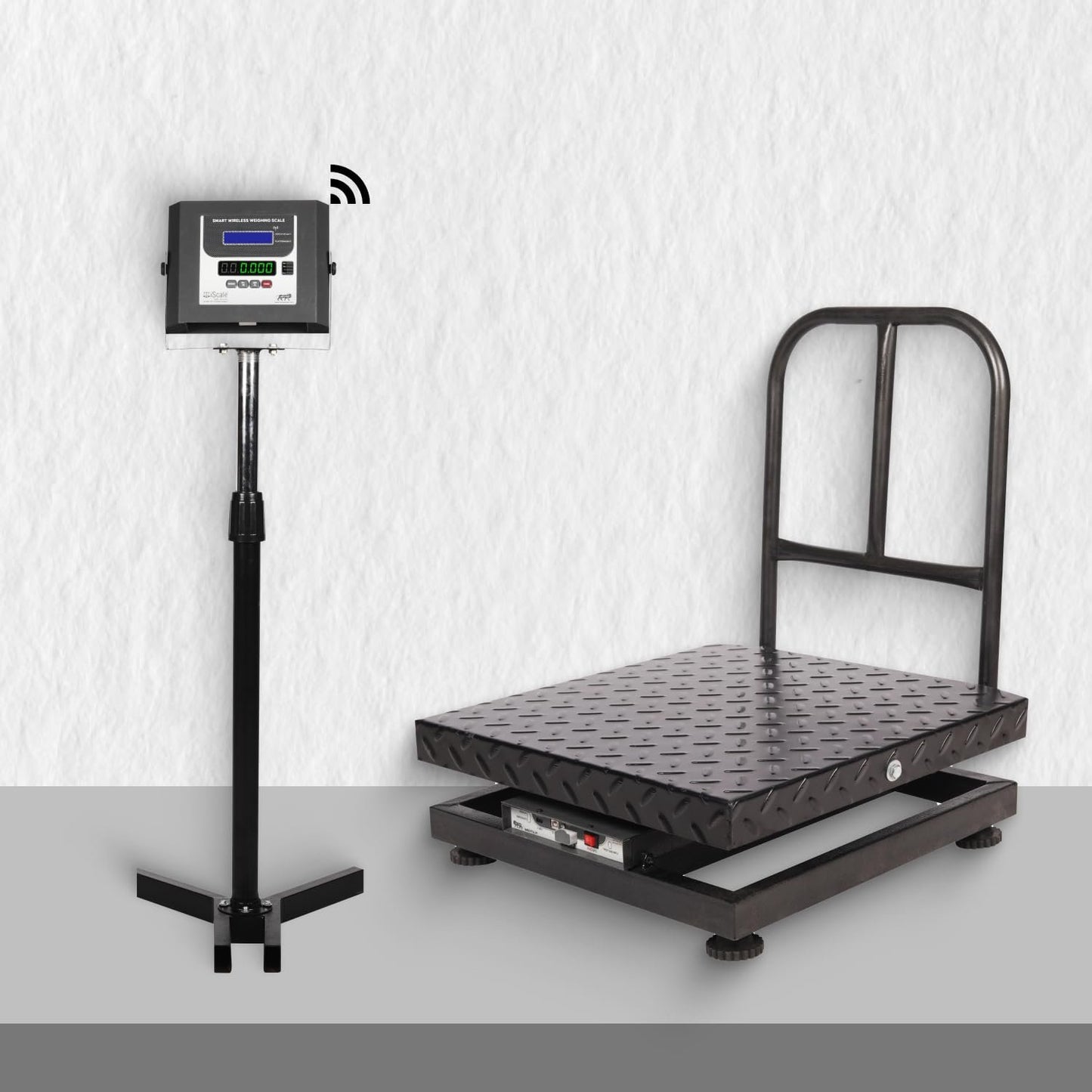 iScale W-200m Wireless Weighing Scale 200kg, 20g Accuracy | 500x500mm MS Platform | PC & Android App | OIML & ISO Certified | Maintenance-Free Weight Machine for Shop, Industrial & Commercial Use