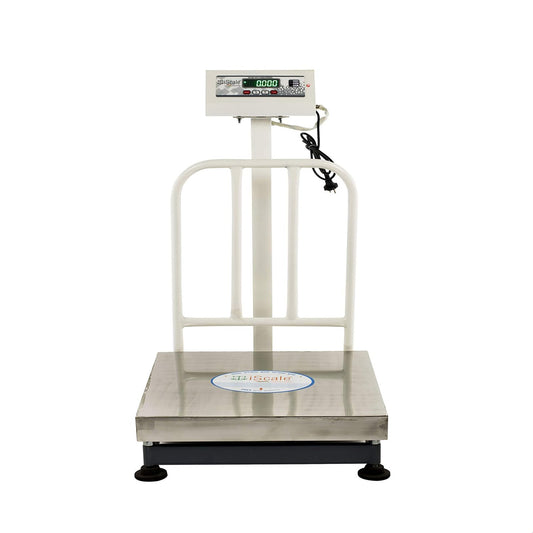 iScale ISP-500S 500kg x 20g platform scale, 600x600mm MS Pan, Front & Back Green Display, Chargeable