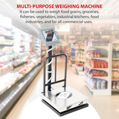 iScale i-11 Bluetooth Platform Scale | 50kg× 5g | SS Pan size 350x350mm | Front & Back Red Display | Free Android/Pc App Billing | For Commercial & Industrial Use