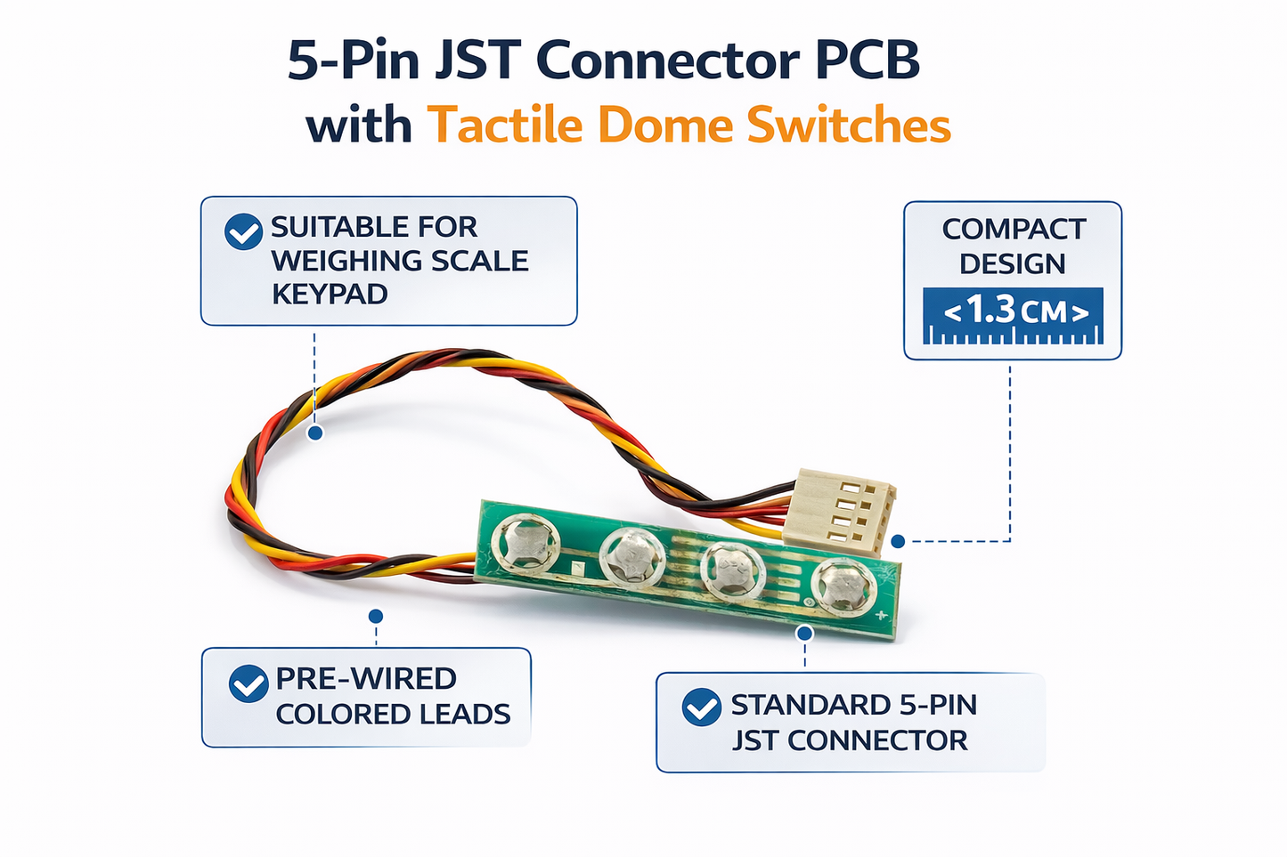 Membrane keypad with wire connector