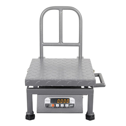 iScale i-21, 100kg x 10g commercial portable scale with stamp & certificate, 300x300mm MS Pan, Front & Back Red Display, Chargeable
