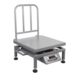 iScale i-23, 200kg x 20g commercial portable scale with stamp & certificate, 400x400mm MS Pan, Front & Back Red Display, Chargeable