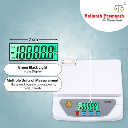 Baijnath Premnath Premium 30Kg x 1g Digital Multi-Purpose Kitchen Balance, Parcel Weight Measuring Machine Weighing Scale (Domestic scale for Research)(Not A Legal Scale for Commercial use)