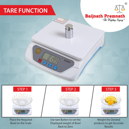 Baijnath Premnath Premium 30Kg x 1g Digital Multi-Purpose Kitchen Balance, Parcel Weight Measuring Machine Weighing Scale (Domestic scale for Research)(Not A Legal Scale for Commercial use)