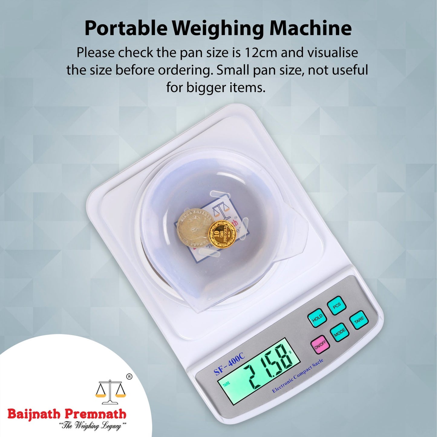 Baijnath Premnath Digital 500gm x 10mg (0.01g) Jewelry Weighing Scale with Wind Shield & Power Cord for Laboratories and Research Purpose(Not A Legal Scale for Commercial use)