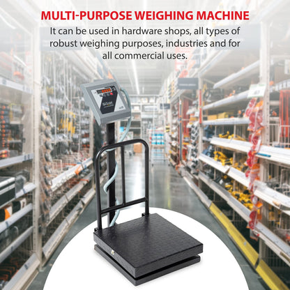 iScale i-19, 500kg x 50g platform scale, 600x600mm MS Pan, Front & Back Red Display, Chargeable