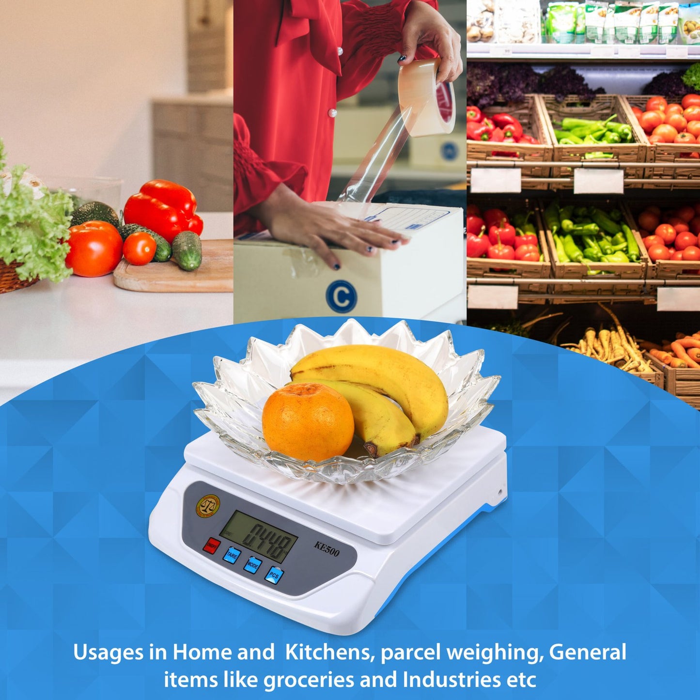 Baijnath Premnath Premium 30Kg x 1g Digital Multi-Purpose Kitchen Balance, Parcel Weight Measuring Machine Weighing Scale (Domestic scale for Research)(Not A Legal Scale for Commercial use)