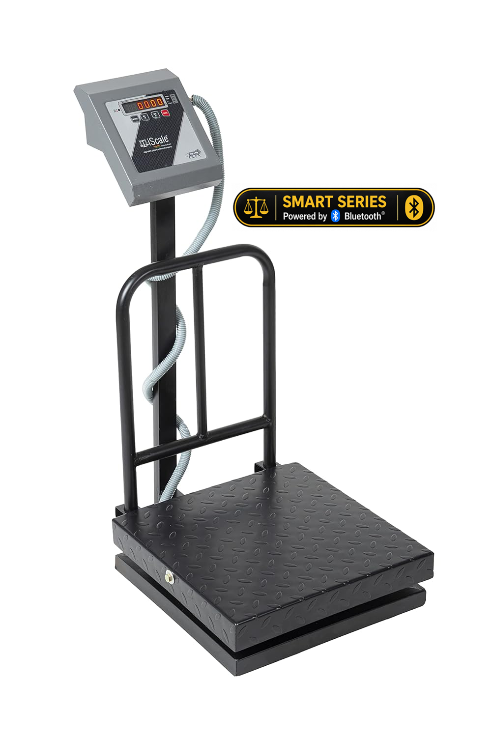 iScale S-13, 100kg x 10g Smart Bluetooth Scale | Stamp & Certificate | 400x400mm MS Pan | Free Android & Windows Weight Recording App | Front & Back Red Display