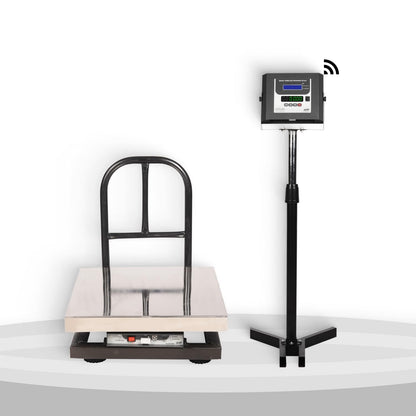 iScale W-150s Wireless Weighing Scale 150kg, 20g Accuracy | 450x450mm SS Platform | PC & Android App | OIML & ISO Certified | Maintenance-Free Weight Machine for Shop, Industrial & Commercial Use