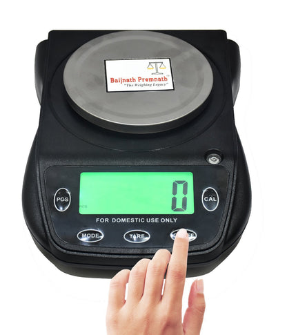 Baijnath Premnath 500g x 0.01g (10mg), Gold & Silver ornaments and laboratory Research purpose Weighing Scale with Windshield cover and Direct power cable(Not A Legal Scale for Commercial use)