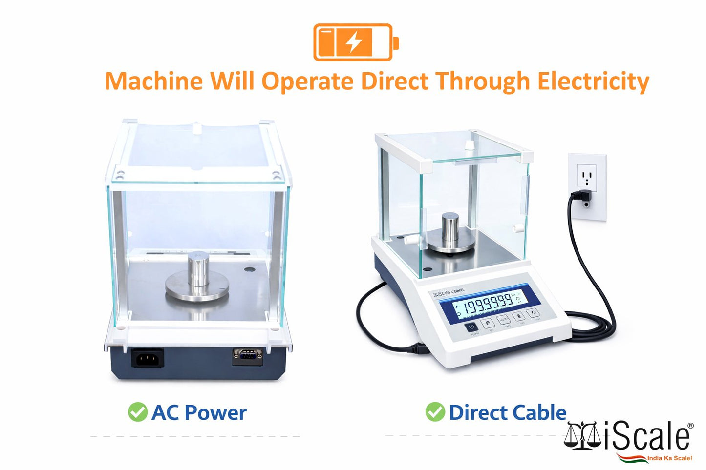 iScale Cerkel i-36 Analytical Balance 200g x 0.0001g (0.1mg) Precision | Repeatability ±0.3mg (0.0003) | NABL Calibration Certificate & 200g Test Weight | Ideal for Gold Jewellery, Lab & Research purpose | RS232 Serial Port | External Calibration