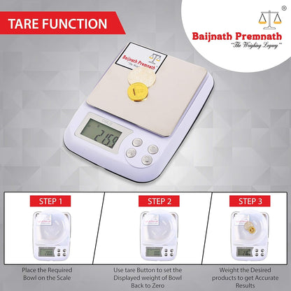 Baijnath Premnath DM-3 500g x 0.01g (10mg) Digital Jewellery Weighing Scale, Gold & Silver Ornaments and Laboratories Weight Measuring Machine Weighing Scale {for Domestic & Research Purpose}(Not A Legal Scale for Commercial use)