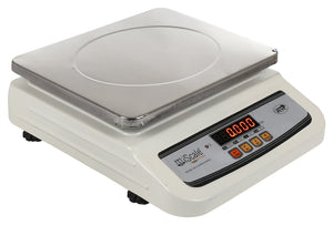 iScale i-02, 30kg x 1g commercial scale with stamp & certificate, 250x300mm SS Pan, Front & Back Red Display, Rechargeable