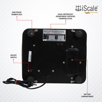 iScale i-04 10kg x 200mg (0.2g), High accuracy Analytical Digital Weight machine with double Display for Labs and Silver Jewelry, Stainless Steel Platform size 175x225mm (7x9 inches)