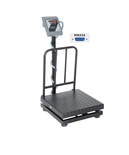 iScale i-17-RS232, 200kg x 20g platform scale, 500x500mm MS Pan, Front & Back Red Display With RS232 Serial Port, Chargeable