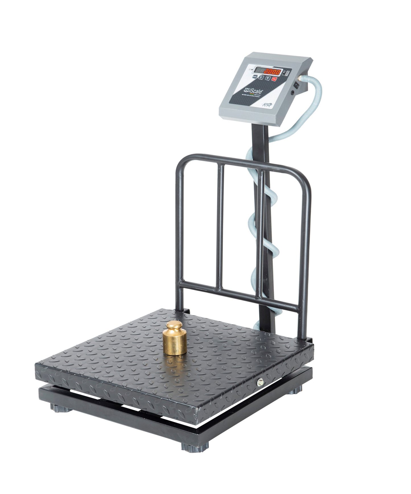 iScale i-19, 500kg x 50g platform scale, 600x600mm MS Pan, Front & Back Red Display, Chargeable