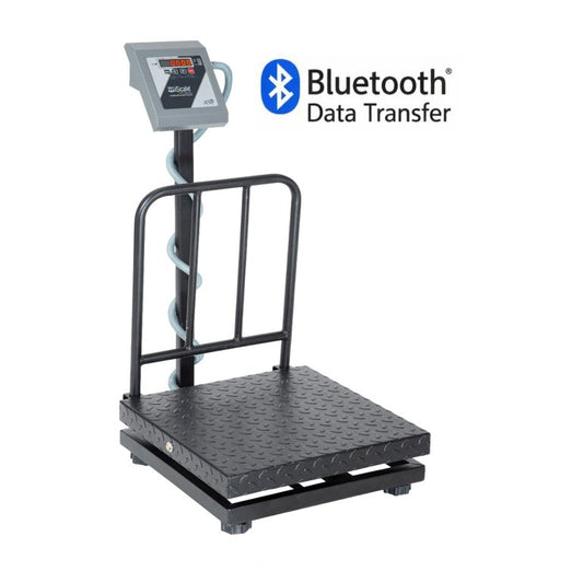 iScale i-19 Bluetooth Platform Scale | 500kg× 50g | MS Pan size 600x600mm | Front & Back Red Display | Free Android/Pc App Billing | For Commercial & Industrial Use