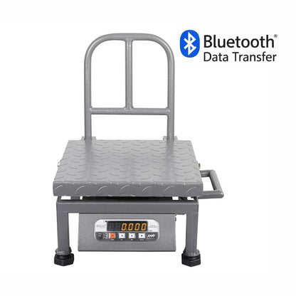 iScale i-21 Bluetooth Platform Scale | 50kg× 5g | MS Pan size 300x300mm | Front & Back Red Display | Free Android/Pc App Billing | For Commercial & Industrial Use