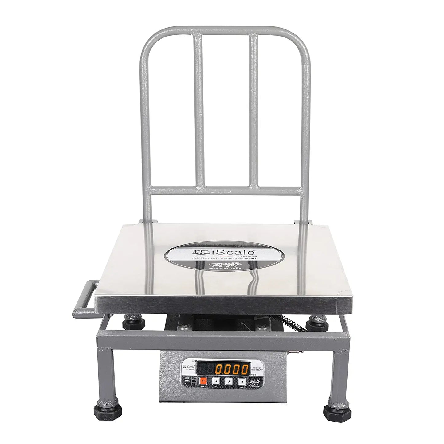 iScale i-22, 100kg x 10g commercial portable scale with stamp & certificate, 400x400mm SS Pan, Front & Back Red Display, Chargeable