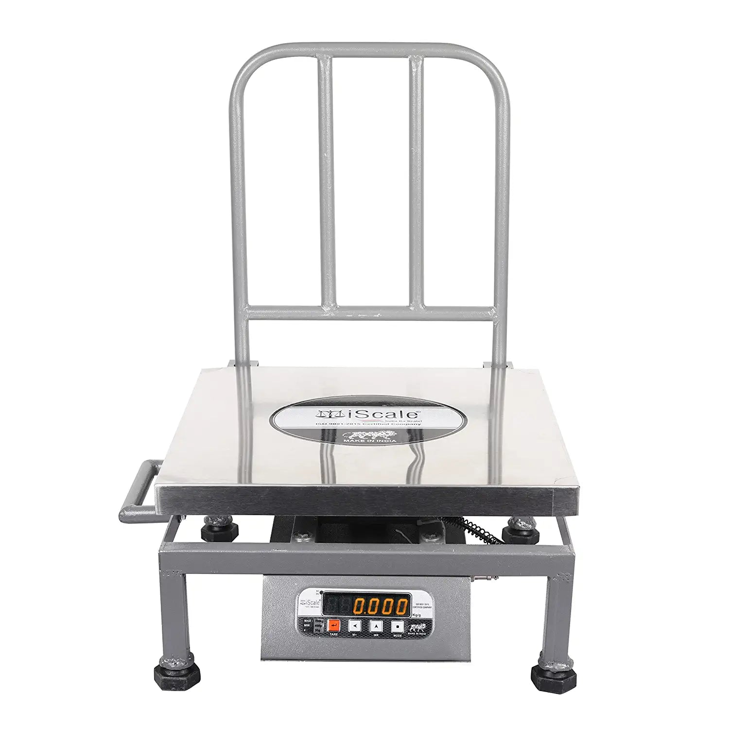 iScale i-22, 100kg x 10g commercial portable scale, 400x400mm SS Pan, Front & Back Red Display, Chargeable