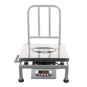 iScale i-22, 100kg x 10g commercial portable scale with stamp & certificate, 400x400mm SS Pan, Front & Back Red Display, Chargeable