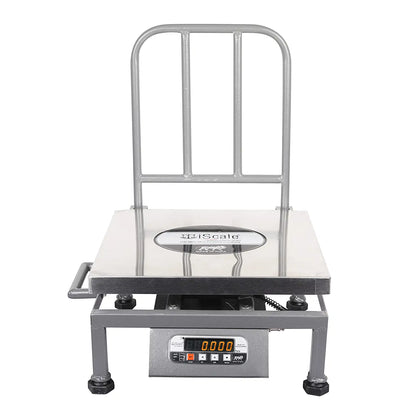 iScale i-22, 100kg x 10g commercial portable scale with stamp & certificate, 400x400mm SS Pan, Front & Back Red Display, Chargeable