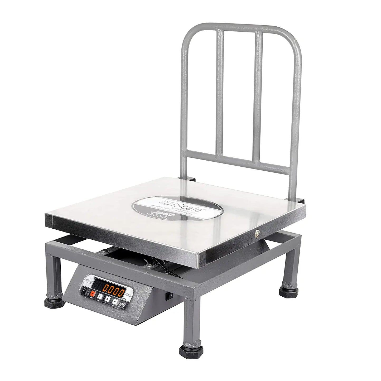 iScale i-22, 150kg x 20g commercial portable scale with stamp & certificate, 400x400mm SS Pan, Front & Back Red Display, Chargeable