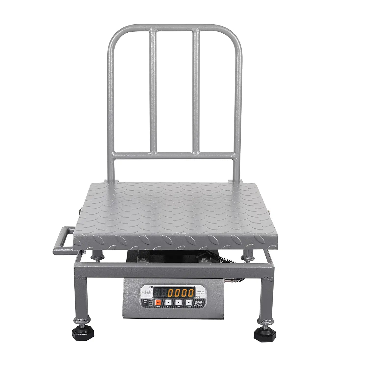iScale i-23, 100kg x 10g commercial portable scale, 400x400mm MS Pan, Front & Back Red Display, Chargeable